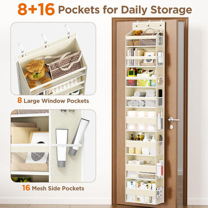 Over The Door Organizer, 6 Tiers Behind The Door Storage Hanging Shelves