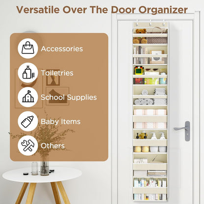 Over The Door Organizer, 6 Tiers Behind The Door Storage Hanging Shelves