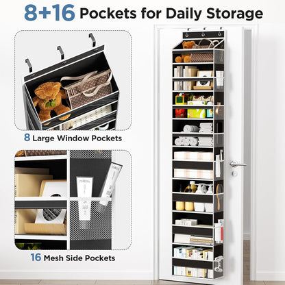 Over The Door Organizer, 6 Tiers Behind The Door Storage Hanging Shelves