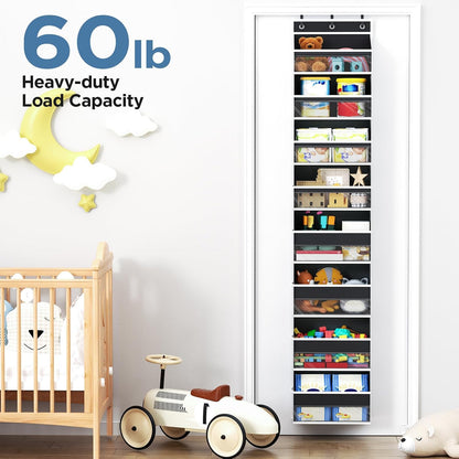 Over The Door Organizer, 6 Tiers Behind The Door Storage Hanging Shelves