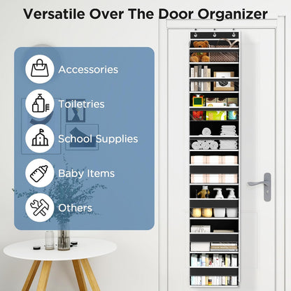 Over The Door Organizer, 6 Tiers Behind The Door Storage Hanging Shelves