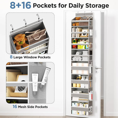 Over The Door Organizer, 6 Tiers Behind The Door Storage Hanging Shelves
