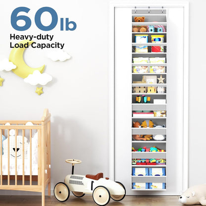 Over The Door Organizer, 6 Tiers Behind The Door Storage Hanging Shelves