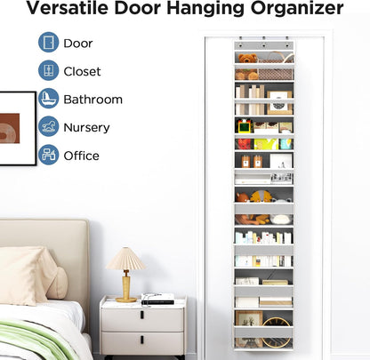 Over The Door Organizer, 6 Tiers Behind The Door Storage Hanging Shelves