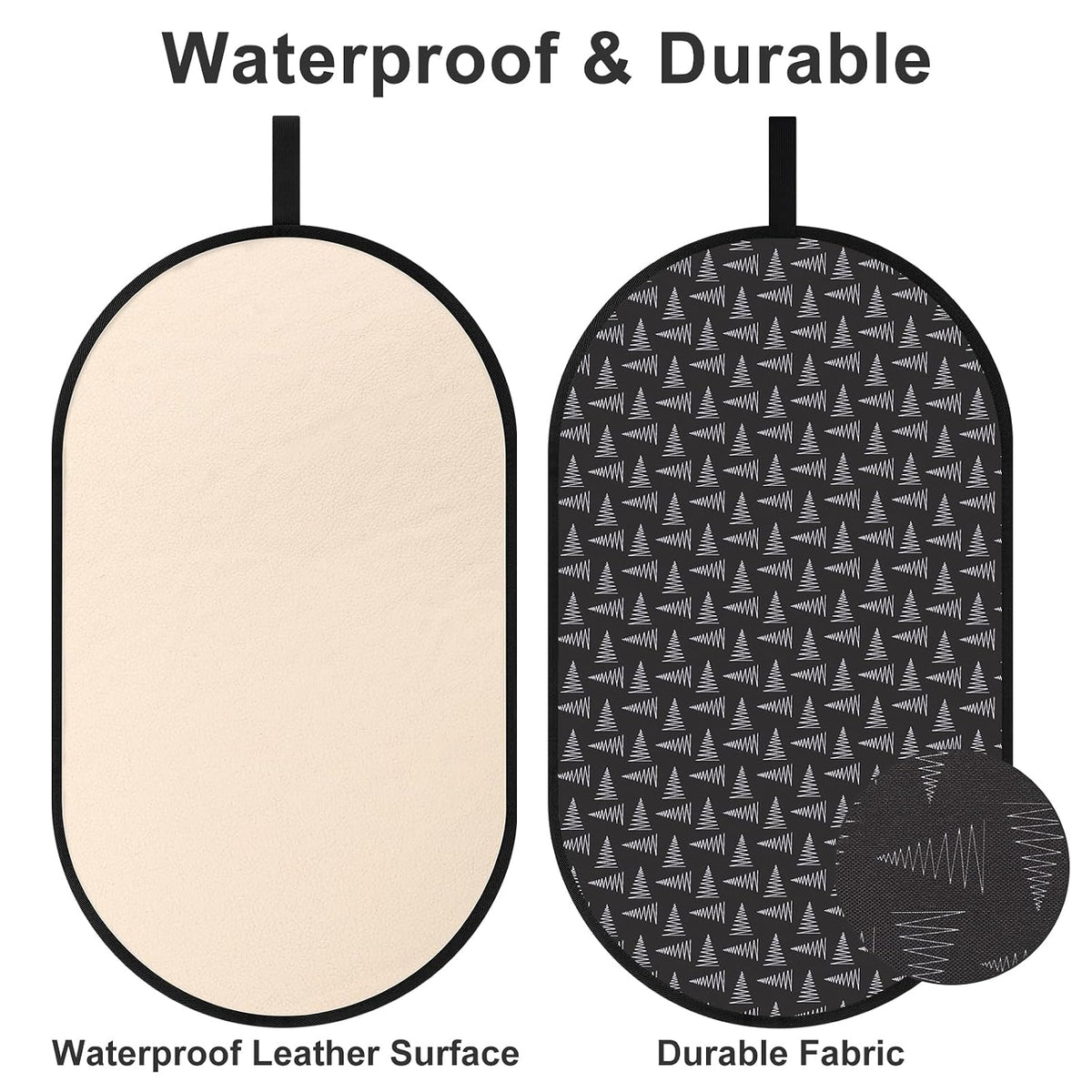 Portable Diaper Changing Pad, PU Leather Baby Diaper Changing Mat, Waterproof Baby Changing Mat for Travel or at Home Use