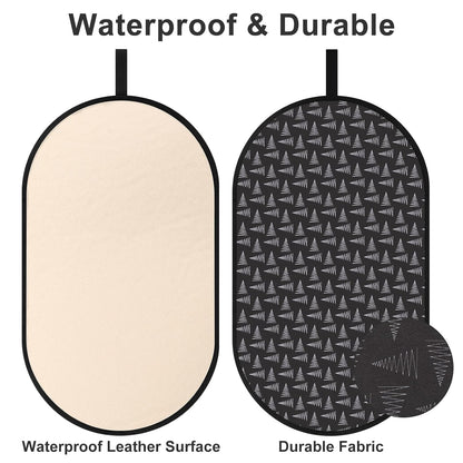 Portable Diaper Changing Pad, PU Leather Baby Diaper Changing Mat, Waterproof Baby Changing Mat for Travel or at Home Use