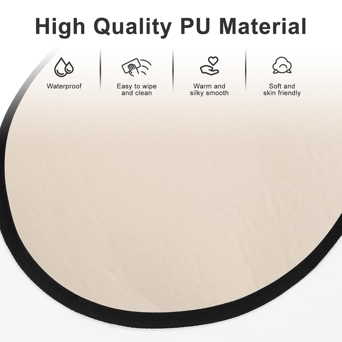 Portable Diaper Changing Pad, PU Leather Baby Diaper Changing Mat, Waterproof Baby Changing Mat for Travel or at Home Use