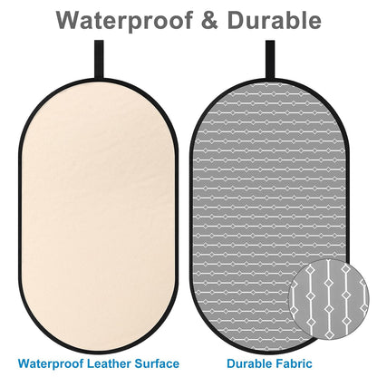 Portable Diaper Changing Pad, PU Leather Baby Diaper Changing Mat, Waterproof Baby Changing Mat for Travel or at Home Use