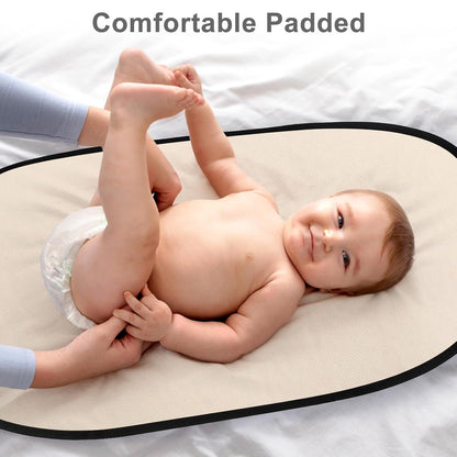 Portable Diaper Changing Pad, PU Leather Baby Diaper Changing Mat, Waterproof Baby Changing Mat for Travel or at Home Use