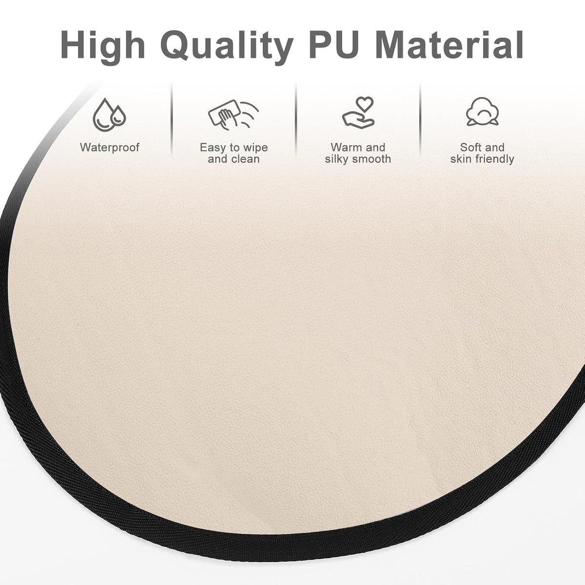 Portable Diaper Changing Pad, PU Leather Baby Diaper Changing Mat, Waterproof Baby Changing Mat for Travel or at Home Use