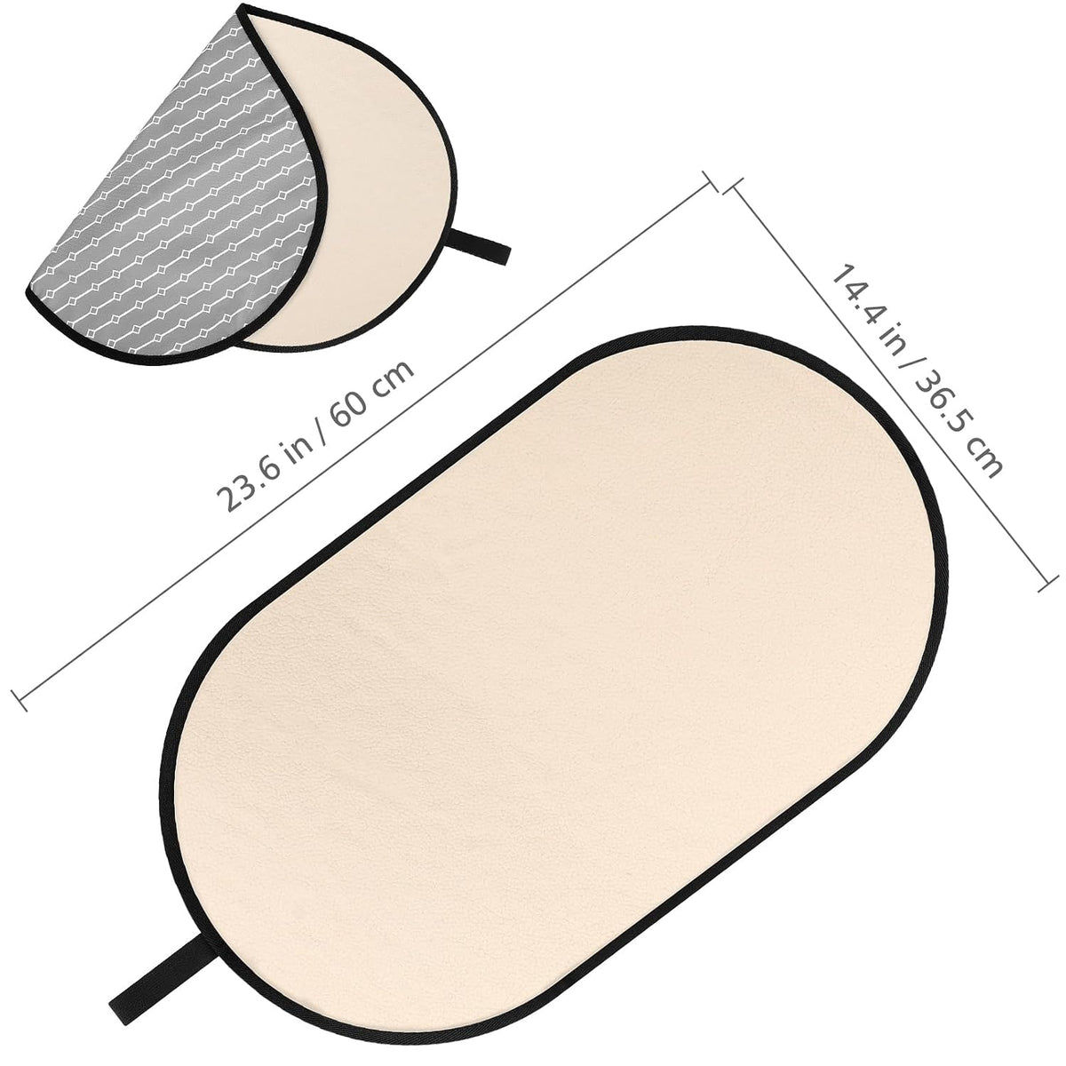 Portable Diaper Changing Pad, PU Leather Baby Diaper Changing Mat, Waterproof Baby Changing Mat for Travel or at Home Use