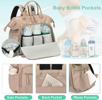 Large Diaper Bag Tote (Black, Large-20L)