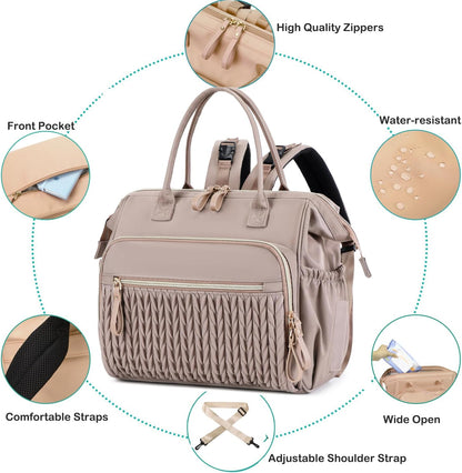 Large Diaper Bag Tote (Black, Large-20L)