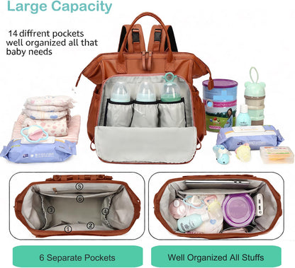 Large Diaper Bag Tote (Black, Large-20L)