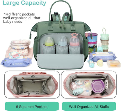 Large Diaper Bag Tote (Black, Large-20L)