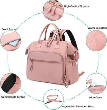 Large Diaper Bag Tote (Black, Large-20L)