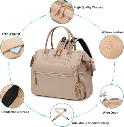 Large Diaper Bag Tote (Black, Large-20L)