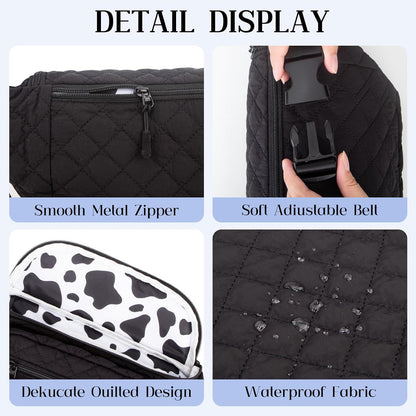 Small Diaper Bag with Portable Changing Pad, Crossbody Diaper Bag Pack with Wipes Pocket for Mom and Dad, Mini Diaper Bag Fanny Pack for Baby Travel, Black