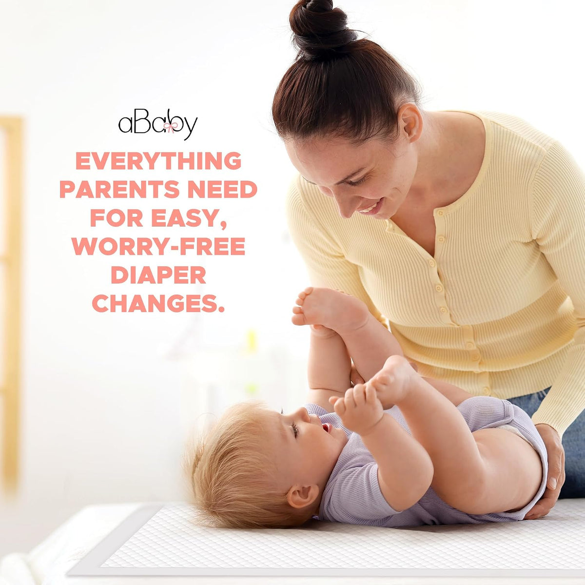 Ultra Absorbant Disposable Changing Pads for Baby, 50 Pack