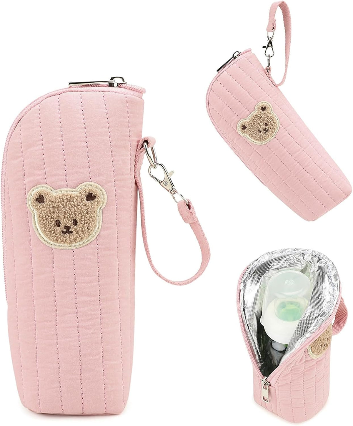 Insulated Baby Bottle Bag Portable Milk Bottle Organizer Stroller Pouch