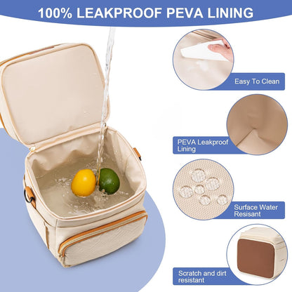 Breastmilk Cooler Bag with Ice Pack Fits 6 Baby Bottles Up to 9 Ounce
