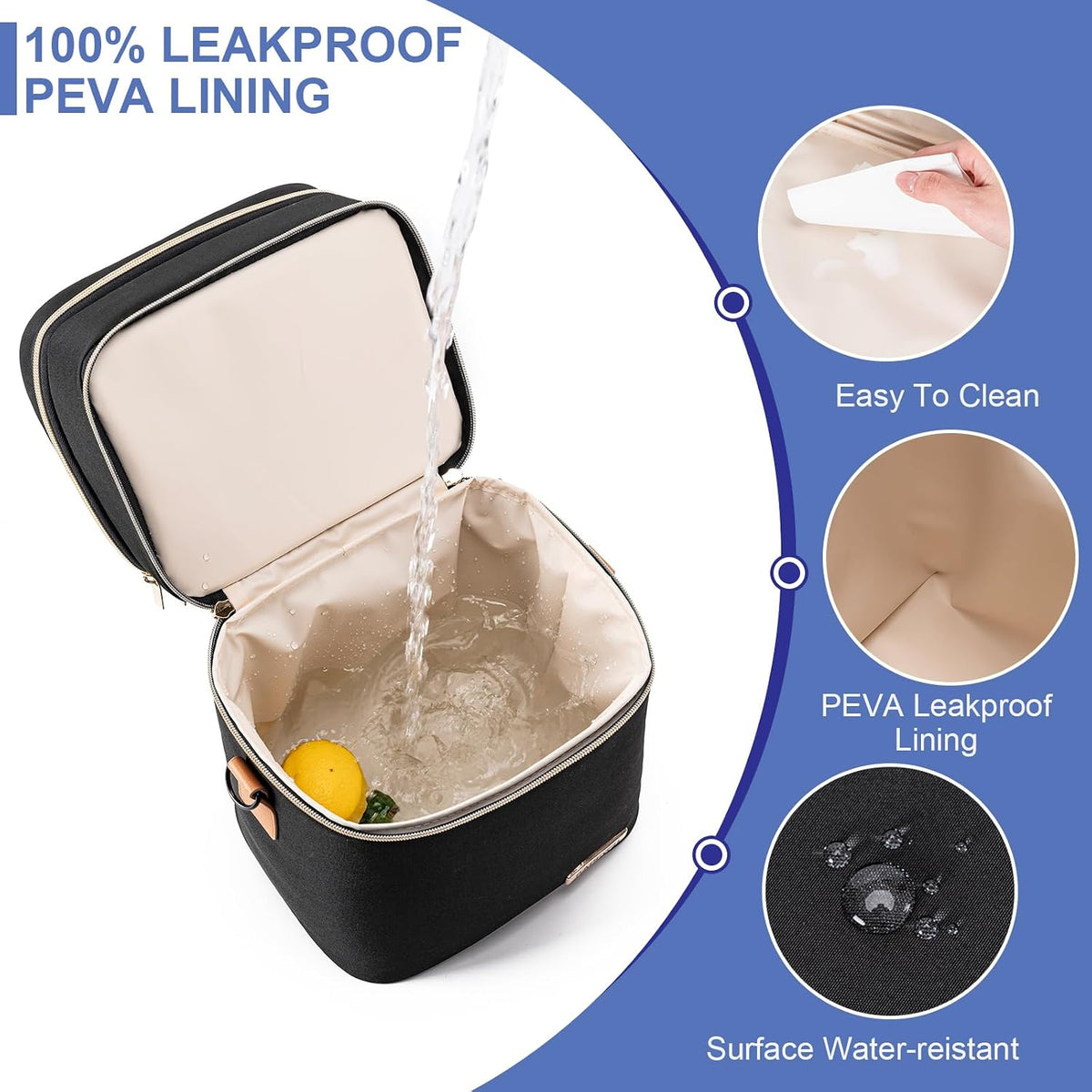 Breastmilk Cooler Bag with Ice Pack Fits 6 Baby Bottles Up to 9 Ounce