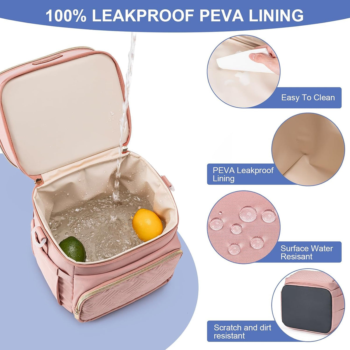 Breastmilk Cooler Bag with Ice Pack Fits 6 Baby Bottles Up to 9 Ounce