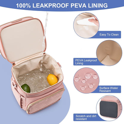 Breastmilk Cooler Bag with Ice Pack Fits 6 Baby Bottles Up to 9 Ounce