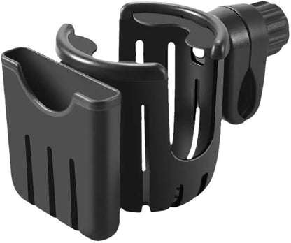 Cup Holder with Phone Holder for Walker,Bike,Wheelchair,Stroller,Adjustable Drink Holder with Phone Holder,Black