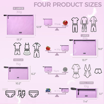 Packing Cubes for Travel Ultralight Luggage Organizer Bag Durable Travel Bags Waterproof Zipper Suitcase Bags Set for Travel Accessories and Essentials (4 Pack) (Purple)