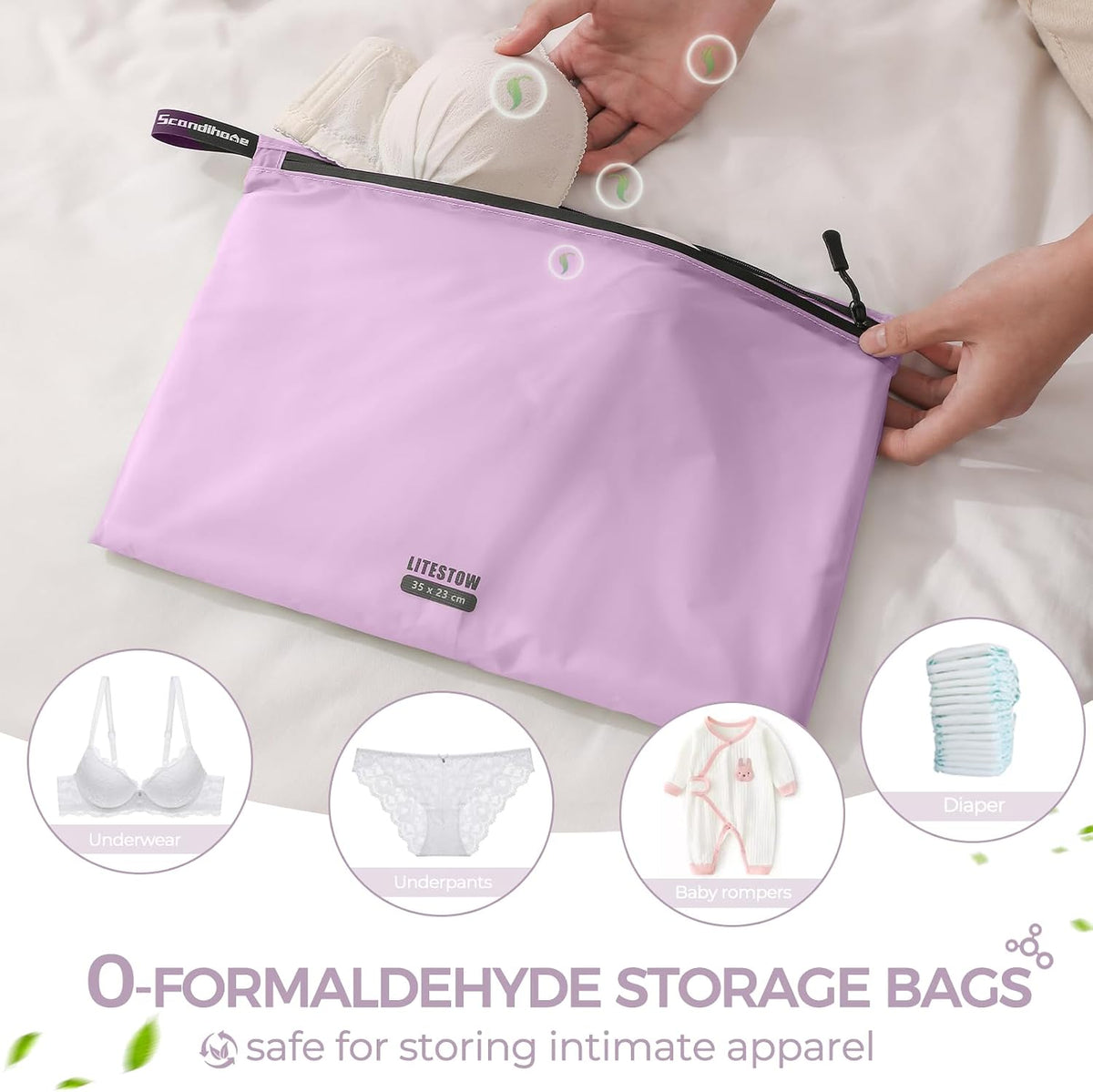 Packing Cubes for Travel Ultralight Luggage Organizer Bag Durable Travel Bags Waterproof Zipper Suitcase Bags Set for Travel Accessories and Essentials (4 Pack) (Purple)