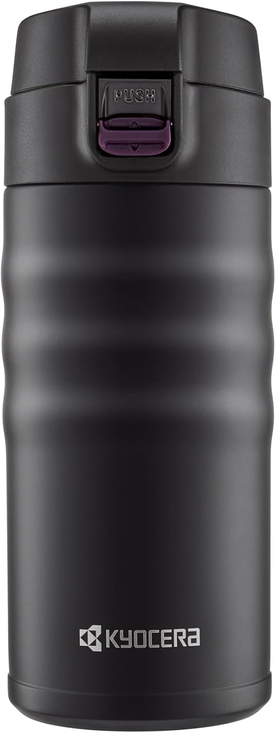 12oz. Ceramic Coated Interior, Double Wall Vacuum Insulated, Stainless Steel Travel Mug-Matt Black | Ceramic-Coated Travel Mug: Slim, Vacuum Insulated Stainless Steel Thermos for Pure Flavor, Spill-Proof, 12oz & 17oz