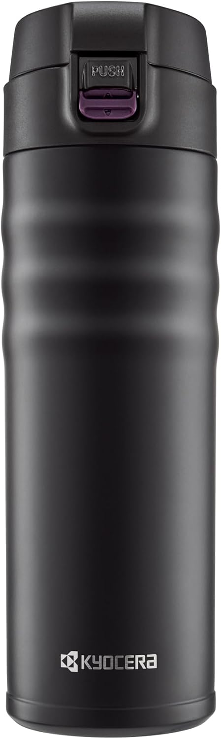12oz. Ceramic Coated Interior, Double Wall Vacuum Insulated, Stainless Steel Travel Mug-Matt Black | Ceramic-Coated Travel Mug: Slim, Vacuum Insulated Stainless Steel Thermos for Pure Flavor, Spill-Proof, 12oz & 17oz