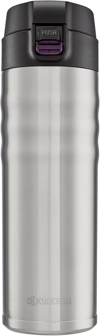 12oz. Ceramic Coated Interior, Double Wall Vacuum Insulated, Stainless Steel Travel Mug-Matt Black | Ceramic-Coated Travel Mug: Slim, Vacuum Insulated Stainless Steel Thermos for Pure Flavor, Spill-Proof, 12oz & 17oz