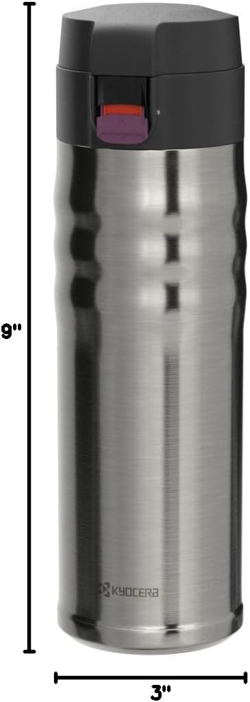 12oz. Ceramic Coated Interior, Double Wall Vacuum Insulated, Stainless Steel Travel Mug-Matt Black | Ceramic-Coated Travel Mug: Slim, Vacuum Insulated Stainless Steel Thermos for Pure Flavor, Spill-Proof, 12oz & 17oz