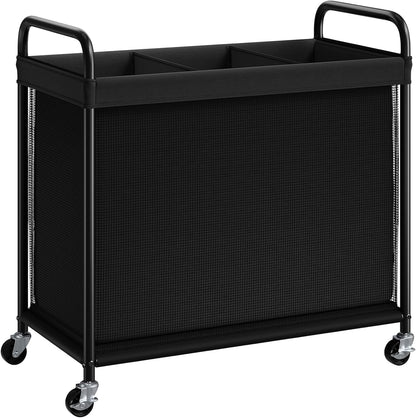 Laundry Hamper 2 Section, 100L Rolling Laundry Sorter with Wheels