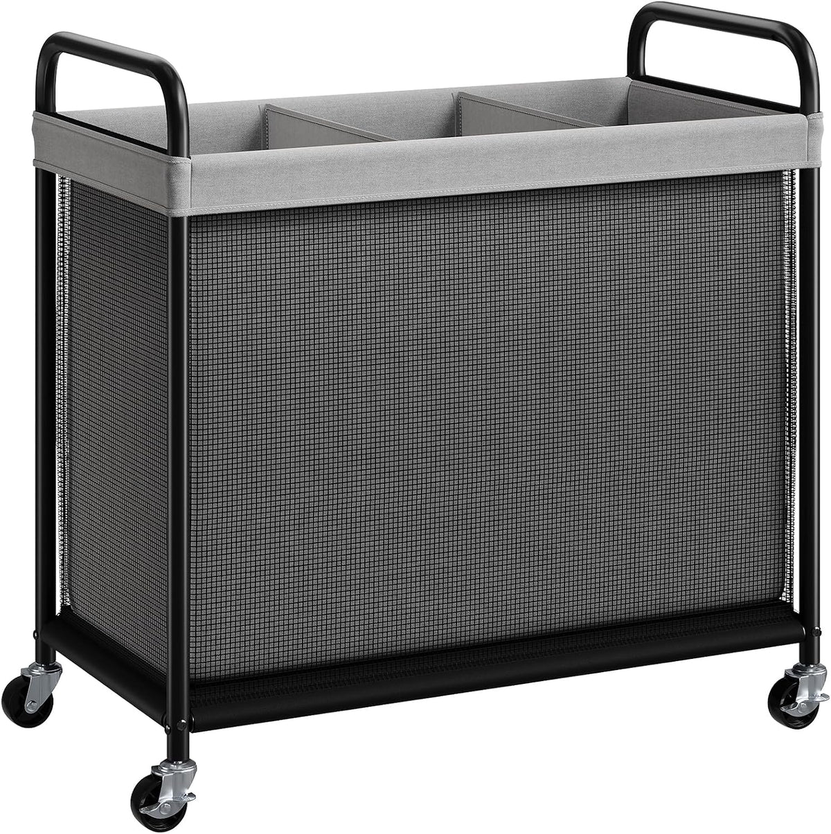 Laundry Hamper 2 Section, 100L Rolling Laundry Sorter with Wheels