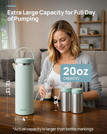 360 CapsuleChill Breastmilk Cooler with Stainless Steel Bottles
