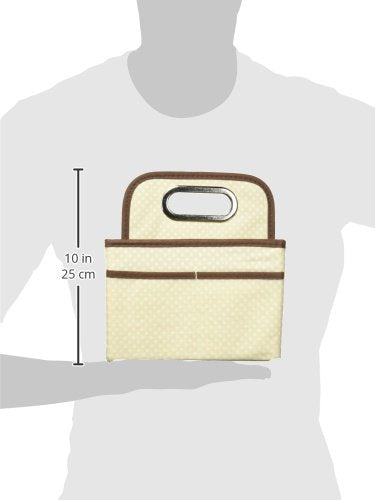 Portable Nursery Caddy - Essential Lightweight Storage Bin with Multiple Compartments - Easy Storage/Organization Solution, Beige