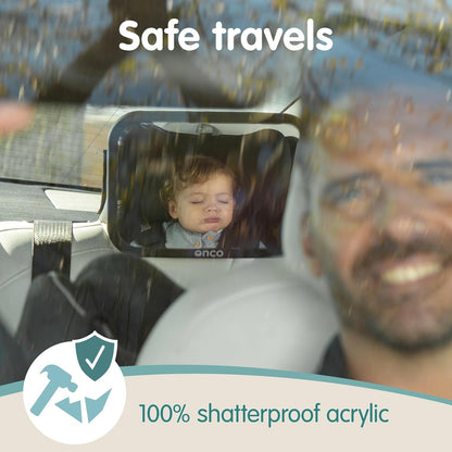 Baby Car Mirror for Fixed Headrests - Tesla-Compatible Non-Slip Mirror
