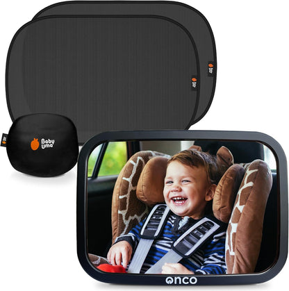 Baby Car Mirror for Fixed Headrests - Tesla-Compatible Non-Slip Mirror