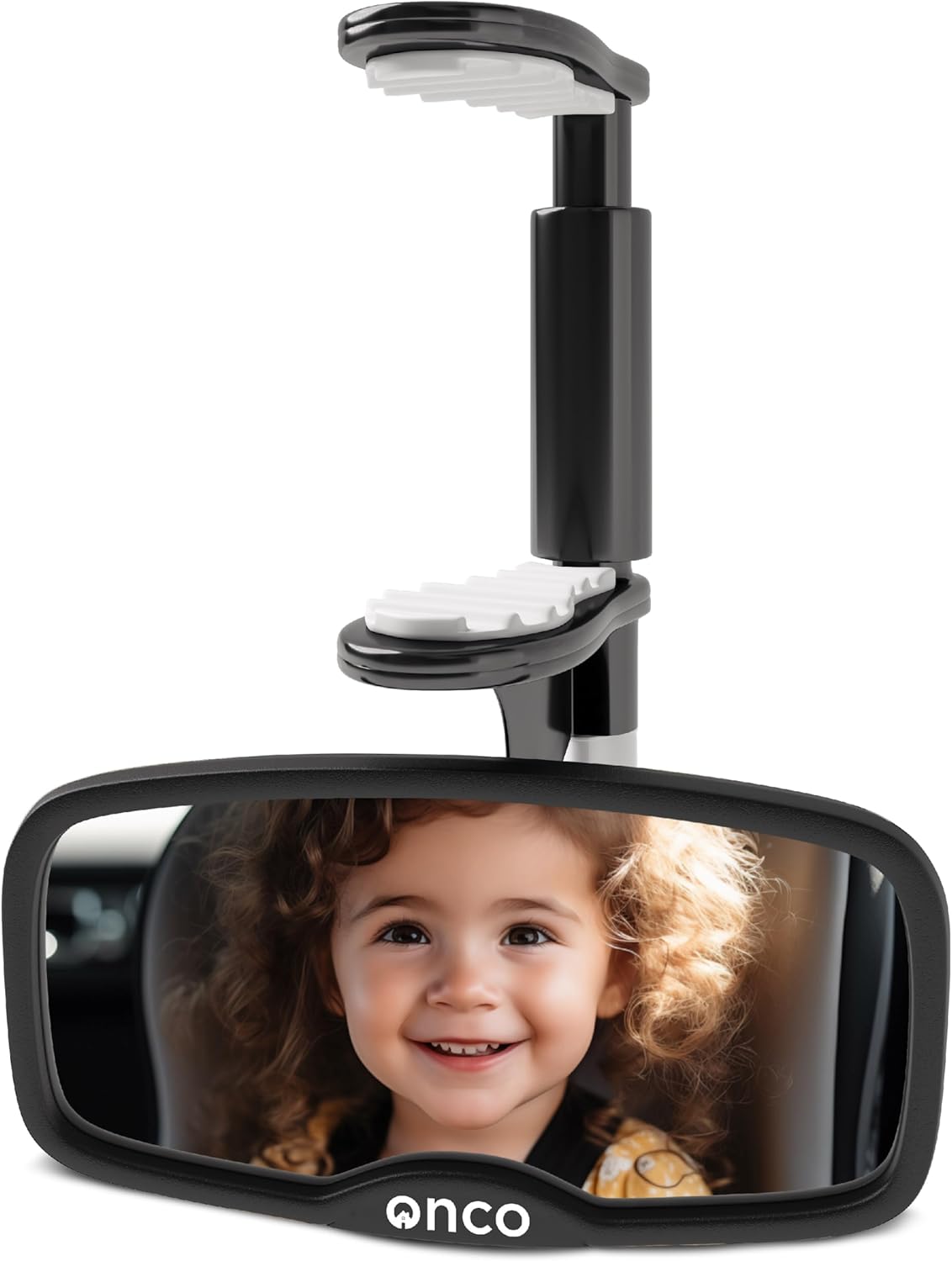 Baby Car Mirror for Fixed Headrests - Tesla-Compatible Non-Slip Mirror