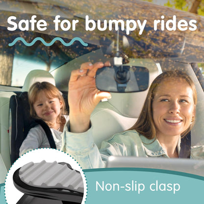Baby Car Mirror for Fixed Headrests - Tesla-Compatible Non-Slip Mirror