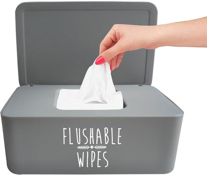 Flushable Baby Wipes Dispenser Bathroom 7.28"L * 4.80"W * 2.75"H