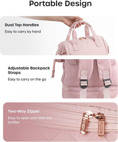Wearable Breast Pump Bag with Cooler Compartment, Grey