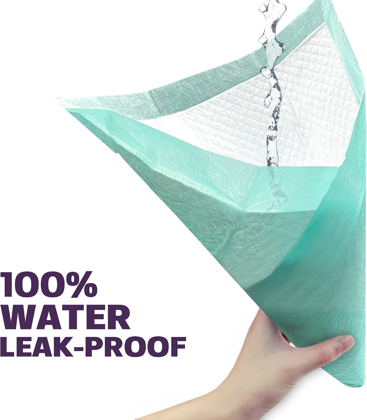 Disposable Bed Pads with Adhesive for Adults and Kids 17 x 24 - Super Absorbent Waterproof Incontinence Underpads, Chuck Pads, Chux Pads, Changing Pads for Baby, Pee Pads