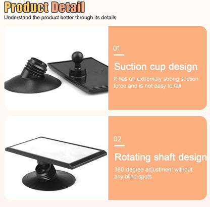 Car Interior Rearview Baby Mirror, Adjustable Wide Angle Windshield Backseat Mirror with Suction Cup, Universal Car Safety Rearview Accessories for Viewing Rear Passengers (HD-155)