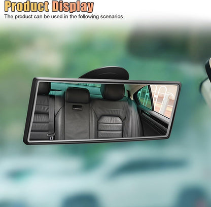 Car Interior Rearview Baby Mirror, Adjustable Wide Angle Windshield Backseat Mirror with Suction Cup, Universal Car Safety Rearview Accessories for Viewing Rear Passengers (HD-155)