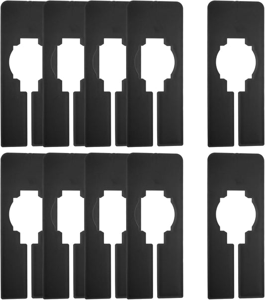 10 Pcs Clothes Dividers,Rectangle Closet Rack Dividers Clothing Rack Size Dividers Blank Labels Writable & Reusable for Hanging Clothes Sorting Size, 5 Colors