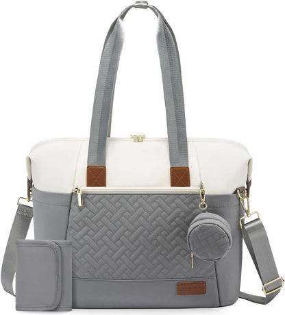 Diaper Bag Tote, Baby Diaper Bag Waterproof Travel Diaper Tote with Changing Pad